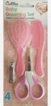 Baby Grooming Set, Brush and Comb Pink Soft & Gentle for your Baby First Steps