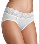 Sloggi Women's Sloggi Romance Midi Plain Boxer Brief, White, 12 (Manufacturer Size: 42)