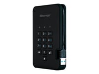 iStorage diskAshur² - Disque dur - chiffré - 500 Go - externe (portable) - USB 3.1 Gen 1 - 5400 tours/min - mémoire tampon : 8 Mo - AES 256 bits, FIPS 197 - noir fantôme - Conformité TAA