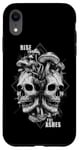 Coque pour iPhone XR Crâne Morille Mushrooms Rise From The Ashes Mycologist Goth