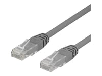 Deltaco - Patch-Kabel - Rj-45 (Hane) Till Rj-45 (Hane) - 30 Cm - 6.3 Mm - Utp - Cat 6 - Startad, Halogenfri - Grå (Paket Om 50)