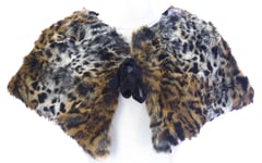 STEVIE MAC Women's Brown Leopard Faux Fur Fashion Wrap #753 NEW