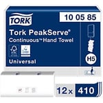 Tork Peakserve Hand Towels H5 White 1 Ply 100585 410 Sheets Pack of 12