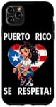 Coque pour iPhone 11 Pro Max Porto Rico Se Respeta Drapeau Cœur Boricua Girl