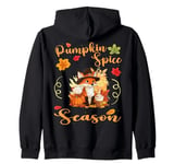 Fox Fall Thanksgiving Pumkin Spice Season Zip Hoodie