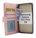 Zipper Standcase Wallet Samsung Galaxy S23 Plus 5G (Ljusrosa)