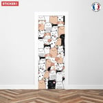 Sticker Porte Minou Matou 204 x 73 cm