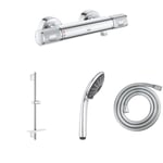 Mitigeur de douche thermostatique GROHE Precision Feel avec douchette 3 jets Vitalio Joy 110 Massage