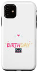 Coque pour iPhone 11 Fête d'anniversaire drôle, 4ème musique, histoire d'anniversaire, fille de 4 ans