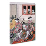 Watchers and the Watched by Harunobu Suzuki Canvas Print for Living Room Bedroom Home Office Décor, Wall Art Picture Ready to Hang, 30 x 20 Inch (76 x 50 cm)