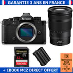 Nikon Zf + 24-120mm f/4 S + 1 SanDisk 32GB Extreme PRO UHS-II SDXC 300 MB/s + 1 Nikon EN-EL15C + Ebook '20 Techniques pour Réussir vos Photos' - Appareil Photo Hybride