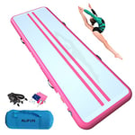 ALIFUN Pistes d'Acrobatie Tapis-d'entrainement Tapis de Gymnastique Gonflable 3M 4M 5M 6M Tumbling Mat Training Mat Thickness 10cm 20cm Electric Air Pump