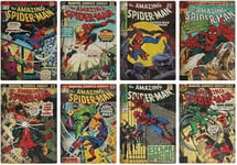 Spiderman Lot de 8 Dessous-de-Verre sous Licence Officielle de la série Gamer et Comic Series Décoration et Cadeau, Accessoire de Bureau et Table Basse de Super-héros Marvel nostalgique Paladone