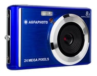 AGFA Photo Realishot DC5500 - Appareil Photo Numérique Compact, 24 MP, Ecran LCD 2,4", Zoom Digital 8X, Vidéo HD 720p, Mémoire Externe SD, Batterie Lithium - Bleu