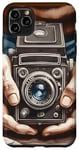 Coque pour iPhone 11 Pro Max Appareil photo analogique SLR Art Photographe Film vintage