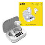 PREVO Prevo Q2 TWS Earbuds, Bluetooth 5.1, Automatic Pairing, LED Display, for Android, IOS and Windows