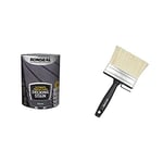 RONSEAL ULTIMATE DECKING STAIN CHARCOAL 5L, PAINT & Essen 4.0" Block Brush