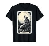 The Wolf Tarot Card Howling At The Moon Wolves Lover T-Shirt