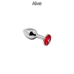 Plug anal métal bijou rouge S Rosebud Sextoy - Alive