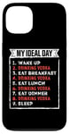 Coque pour iPhone 13 My Ideal Day Cadeau d'anniversaire humoristique avec vodka