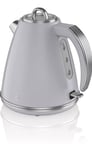 Swan Retro Jug Kettle, Fast Boil, Easy Pour, 360 Degree  Base, 1.5L, 3KW, Grey