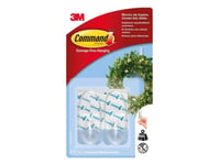 3M Command Transparent Medium Hooks 17091Cl