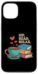 Coque pour iPhone 13 Siroter, Lire, Se Détendre Amoureux Des Livres De Café