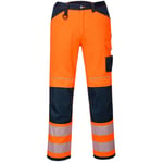 Portwest - Pantalon PW3 Hi-Vis Work couleur : Orange/Marine taille 42