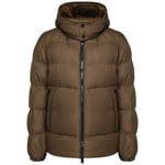 Manteau BOSS  DOUDOUNE À CAPUCHE  EN TISSU DÉPERLANT MATELASSÉ VERTE C