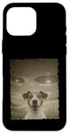 Coque pour iPhone 16 Pro Max Jack Russell Chien Selfie Vieux Téléphone Photo Drôle Observation OVNI