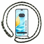 Coque Pendentif Transparent pour Huawei Honor 200 Lite 5G Avec Cordon Vert / Dor