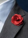 Mörkröd lapel pin blomma ros