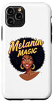 Coque pour iPhone 11 Pro Femme noire afro-américaine frisée Afro Melanine Poppin