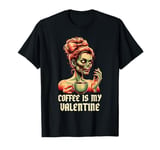 Skeleton Coffee Is My Valentine Funny Women Valentines Day T-Shirt