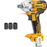 Ingco 20V Lithium-Ion Brushless Impact Wrench (Body Only) Cordless Impact Gun w