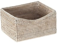 Kouboo la Jolla en rotin et l'organisation et étagère Panier, Honey-Brown P, Rotin/Osier, White Wash, 24.765000000000001 x 20.32 x 13.97 cm