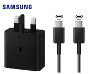 Official Genuine Samsung Galaxy A35 A15 15W Fast Charger & Cable Black