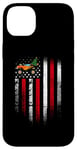 iPhone 14 Plus Merry Christmas USA American Flag Patriotic Monster Truck Case