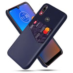 Motorola Bofink Moto E6 Plus Card kuoret - Sininen Tummansininen