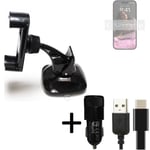 For Apple iPhone 14 Pro car holder + CHARGER windshiled bracket 