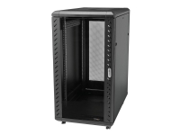 StarTech.com 18U 19 Server Rack Cabinet, 4 Post Adjustable Depth (6-32)Locking Knock Down Network/Computer Equipment Enclosure, Mobile with Glass Door & Casters, HP ProLiant ThinkServer - Data Rack Enclosure (RK1836BKF) - Rack skåp - 4 stolpar - golvstående - svart - 18U - 19