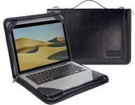 Broonel Black Leather Case For HP Dragonfly G4 13.5" Sure View Business Laptop