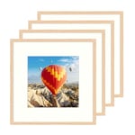 ATOBART 12x12 chêne cadre en bois massif, cadre en différentes couleurs pour la sélection de photos ou d'images, 30x30 cm, 4 cadres en chêne