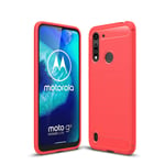 FanTing Case for Motorola Moto G8 Power Lite, Anti-Slip Ultra Thin Shock Absorption Anti Scratch Protective, Cover for Motorola Moto G8 Power Lite -Red