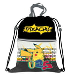 POKEMON 1482 Gymnastikpåse Gympapåse Gymbag Pikachu 45x35cm