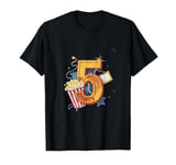 5th Birthday Movie Magic Popcorn Family Matching Costume T-Shirt