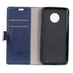 Mipcase Flip Phone Case for Moto G6 Plus, Classic Simple Series Wallet Case with Card Slots, Leather Business Magnetic Closure Notebook Cover for Moto G6 Plus (Blue)