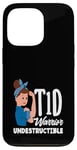 Coque pour iPhone 13 Pro Sensibilisation au diabète de type 1 Guerrier T1D indestructible