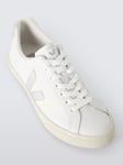 VEJA Esplar Leather Trainers, White/Silver