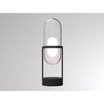 Pille T Bordlampe rose glas/grå skærm 27W 2700 PUSH dæmpbar